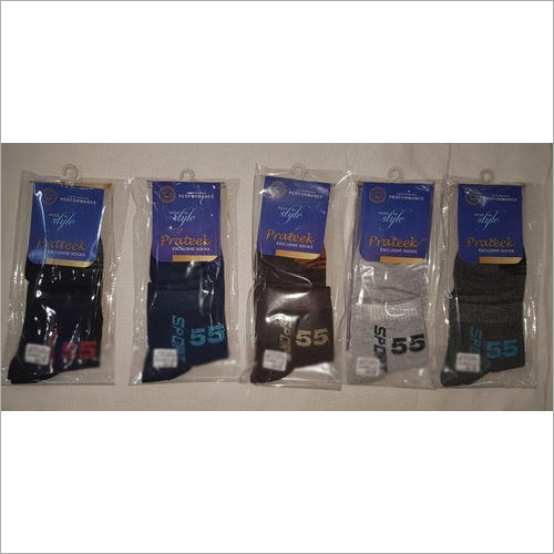 Available In Different Color Men Ankle Length Socks