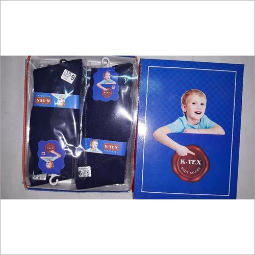 School Girls Socks - Cotton Blend, All Season, Blue | Washable, Plain Pattern, Comfortable Fit