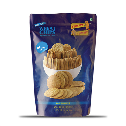 Pani Puri Coin Khakhra - Fried Flour Snack, 180 Gram Box | Rich Salty Taste, Heart-Healthy, Crunchy Texture