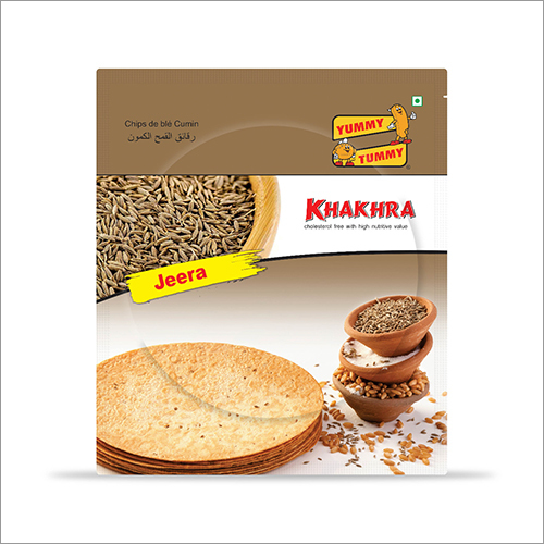 Jeera Khakhra - Flour Based, 180 Gram Box | Healthy Fried Snack, 6 Months Shelf Life, Salty Taste