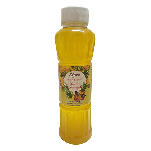 Pineapple Sharbat - 100% Organic Ingredients, Low Sugar, Zero Additives | Sweet Taste in Convenient Plastic Bottle
