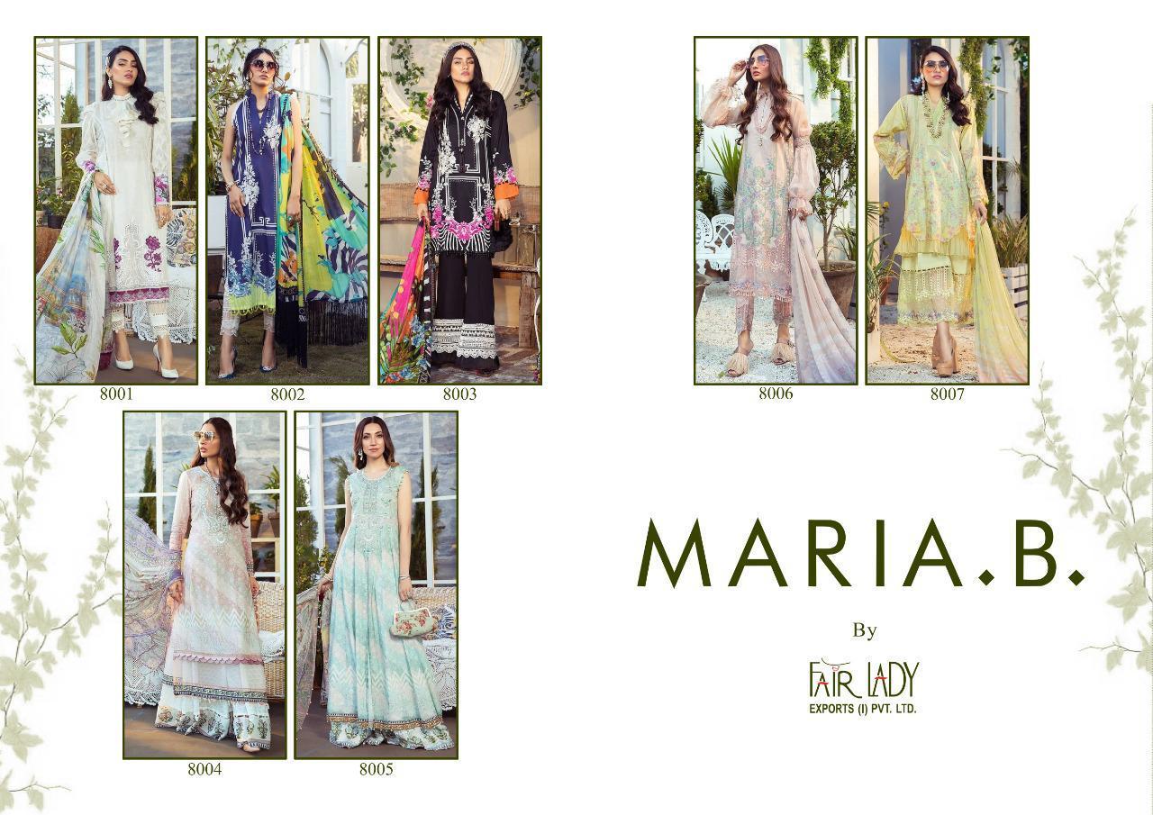 Fair Lady Maria B Pure Jam Satin Digital Printed Pakistani Dress Material Catalog