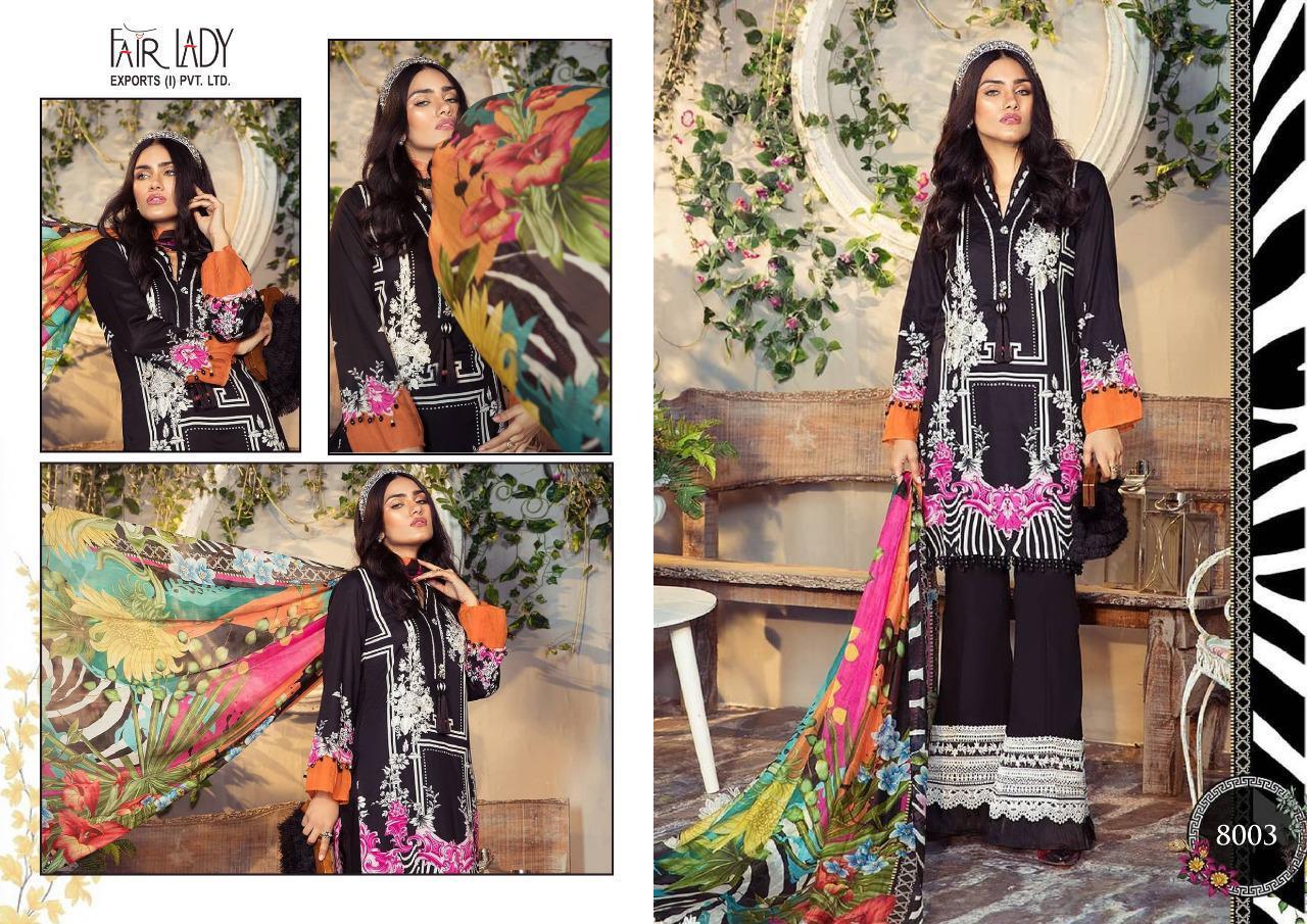 Fair Lady Maria B Pure Jam Satin Digital Printed Pakistani Dress Material Catalog