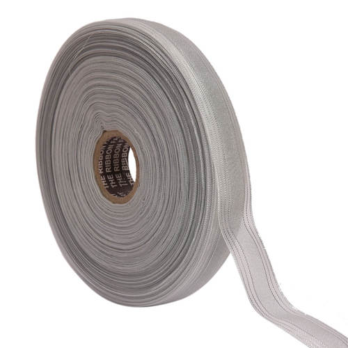 Lurex  Silver Stripe Triple Line Ribbons 25mm/1'' Inch 20mtr Length