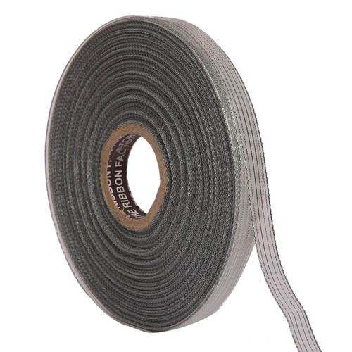 Lurex  Silver Stripe Edge Ribbons 12mm/ 20mtr Length