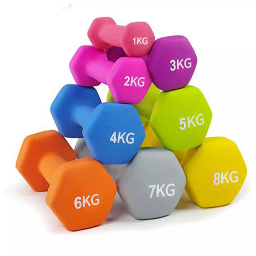 Dumbbell Set Hexagonal Frosted Barbell