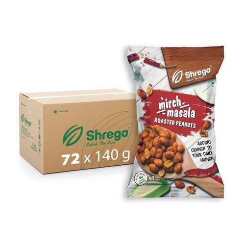 Shrego Mirch Masala Roasted Peanuts 140g Broken (%): Na