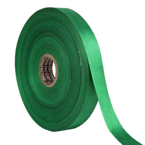 Double Satin NR  Peacock Green Ribbons 25mm/1''inch 20mtr Length