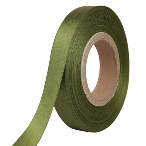 Double Satin NR  Military Green Ribbons 25mm/1''inch 20mtr Length