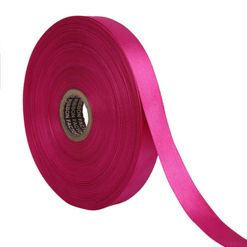 Double Satin NR  Hot Pink Ribbons 25mm/1''inch 20mtr Length