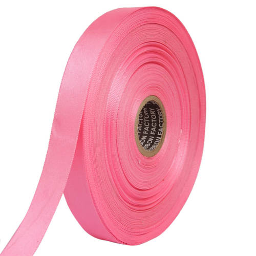 Double Satin NR  Pink Ribbons25mm/1''inch 20mtr Length