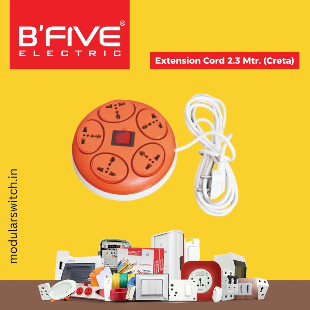 Extension Cord Long Wire (Creta) - Dimension (L*W*H): 2.3 M (L) X 5 Cm (W) X 3 Cm Centimeter (Cm)