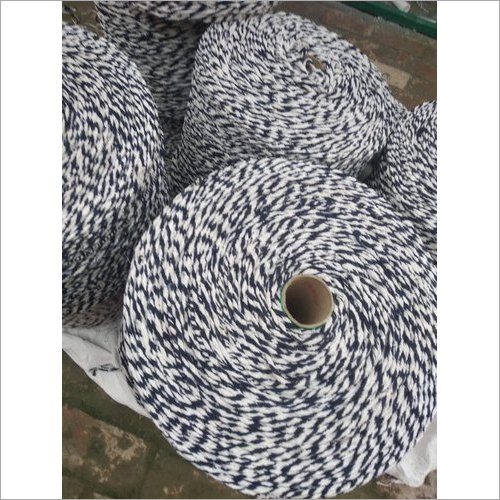 Washable White And Black Mop Yarn