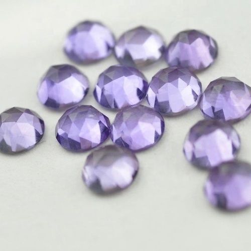 9mm Brazil Amethyst Rose Cut Round Loose Gemstones