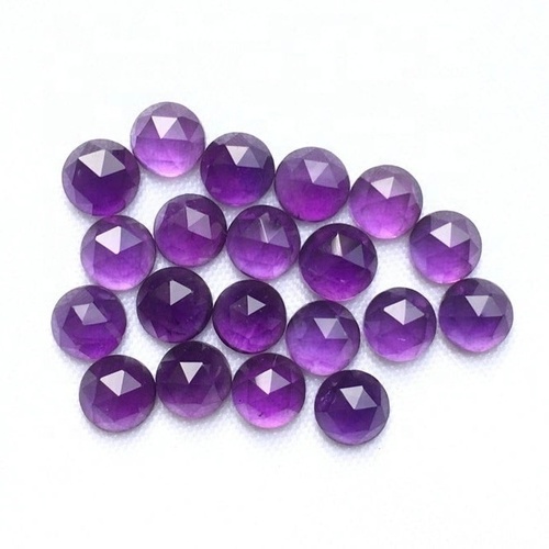 10mm African Amethyst Rose Cut Round Loose Gemstones