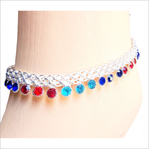 Multicolor Designer Anklets - Quality Tested Metal, Available in Various Sizes | Perfect for Weddings, Parties, Engagements, and Anniversaries