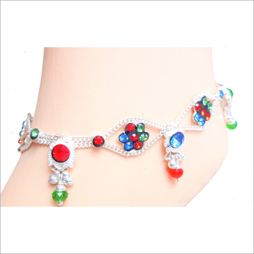 Flower Shape Designer Anklets - Customizable Sizes, Elegant Flower Design | Ideal for Anniversary, Engagement, Party, Wedding Gifts