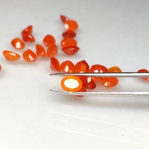 3x4mm Carnelian Faceted Oval Loose Gemstones