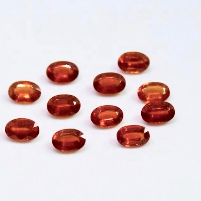 5x7mm Orange Kyanite Faceted Oval Loose Gemstones