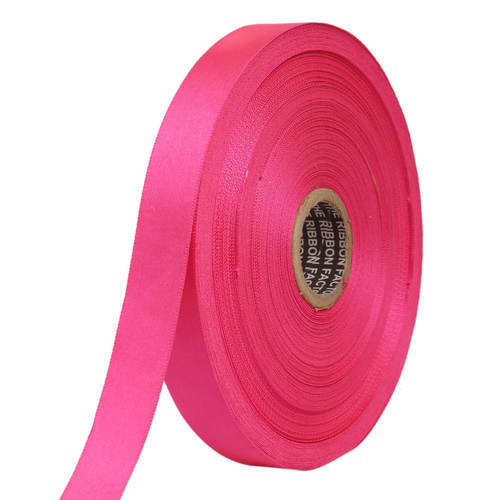 Double Satin NR  Fuscia Pink Ribbons25mm/1''inch 20mtr Length