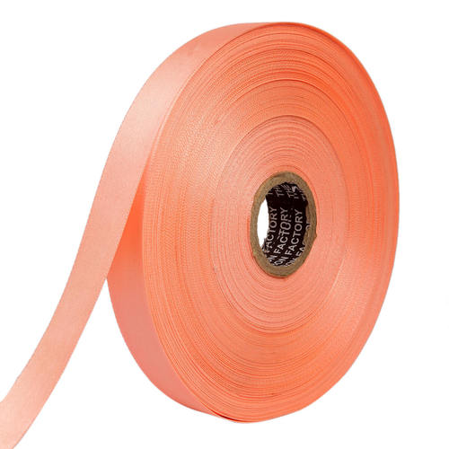 Double Satin NR  Peach Ribbons 25mm/1''inch 20mtr Length