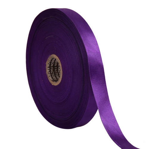 Double Satin NR  Purplle Ribbons25mm/1''inch 20mtr Length