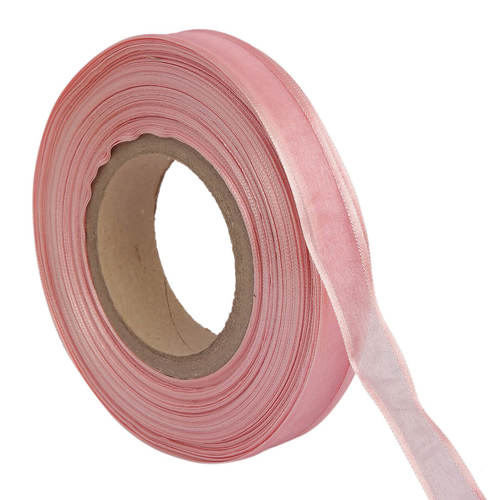 Organza Satin a   Salmon Pink Ribbons 25mm/1'inch 20mtr Length