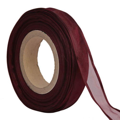 Organza Satin a   Red Ribbons 25mm/1'inch 20mtr Length