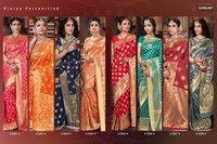 Party Wear Padmakshi Designer Pure Silk Weaving Zari Sarees