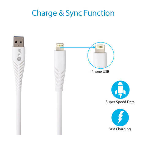 White Sp-04 2.8 Amp Iphone Fast Bluei Data Cable