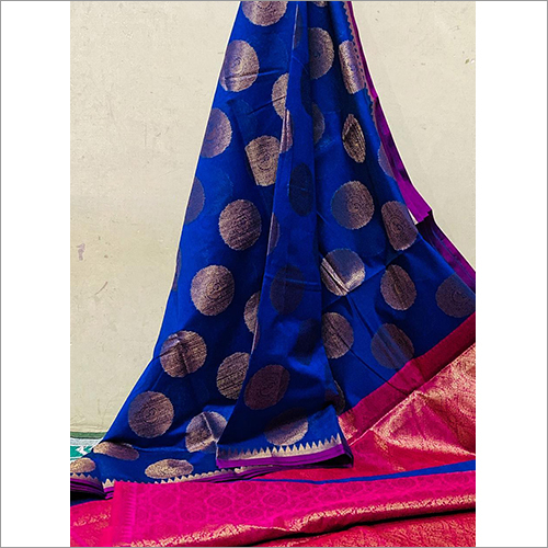 Maheshwari Cotton Soft Silk Zari Work Saree