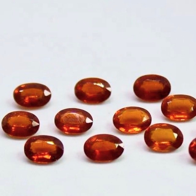 6x8mm Orange Kyanite Faceted Oval Loose Gemstones