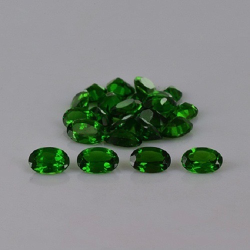 3x4mm Chrome Diopside Faceted Oval Loose Gemstones