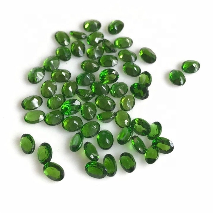 3x4mm Chrome Diopside Faceted Oval Loose Gemstones