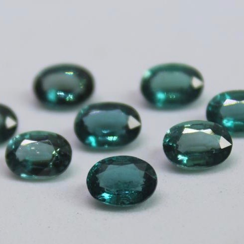 3x5mm Teal Kyanite Faceted Oval Loose Gemstones