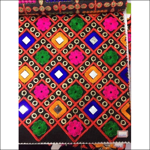 Gamthi Heavy Embroidery Work Fabric