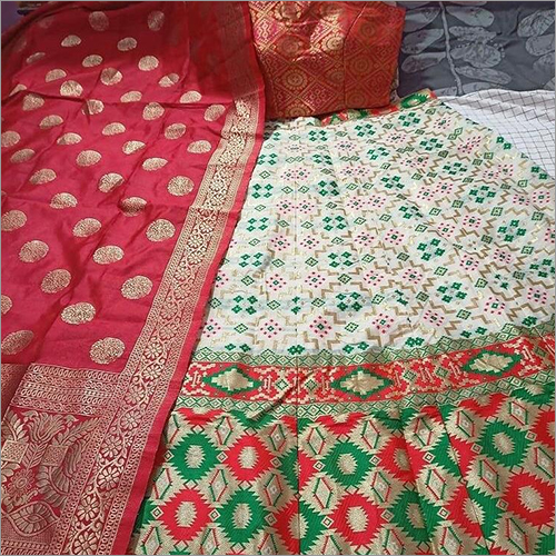 Digital Printed Banarasi Silk Lehenga
