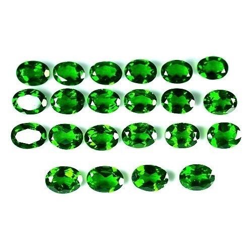 4x6mm Chrome Diopside Faceted Oval Loose Gemstones