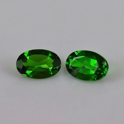 5x7mm Chrome Diopside Faceted Oval Loose Gemstones