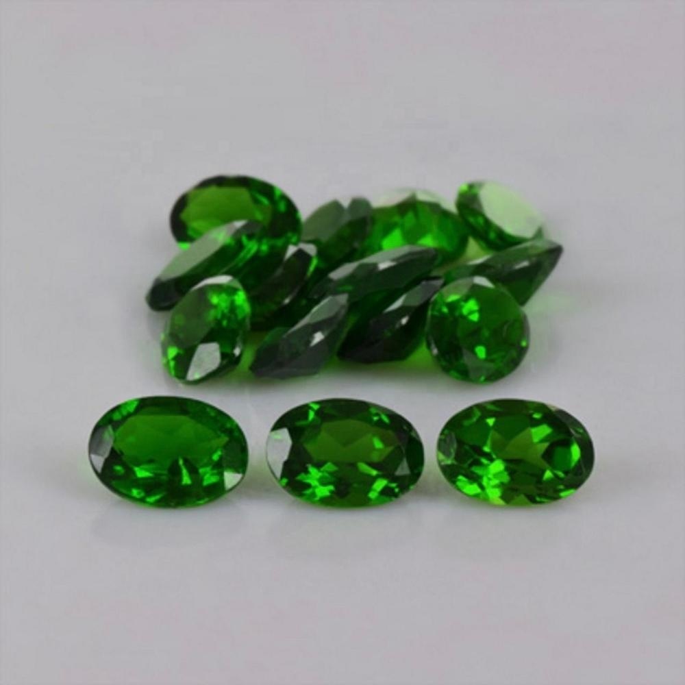 5x7mm Chrome Diopside Faceted Oval Loose Gemstones