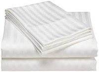 100 % Cotton Bed Sheet 1 CM Satin Strips