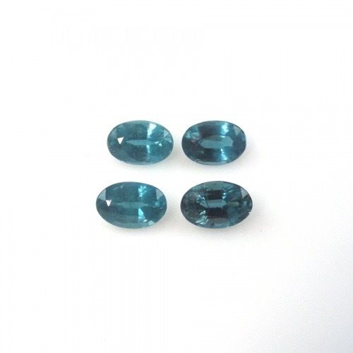 6x8mm Teal Kyanite Faceted Oval Loose Gemstones