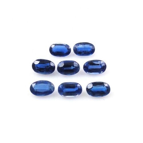 3x5mm Blue Kyanite Faceted Oval Loose Gemstones