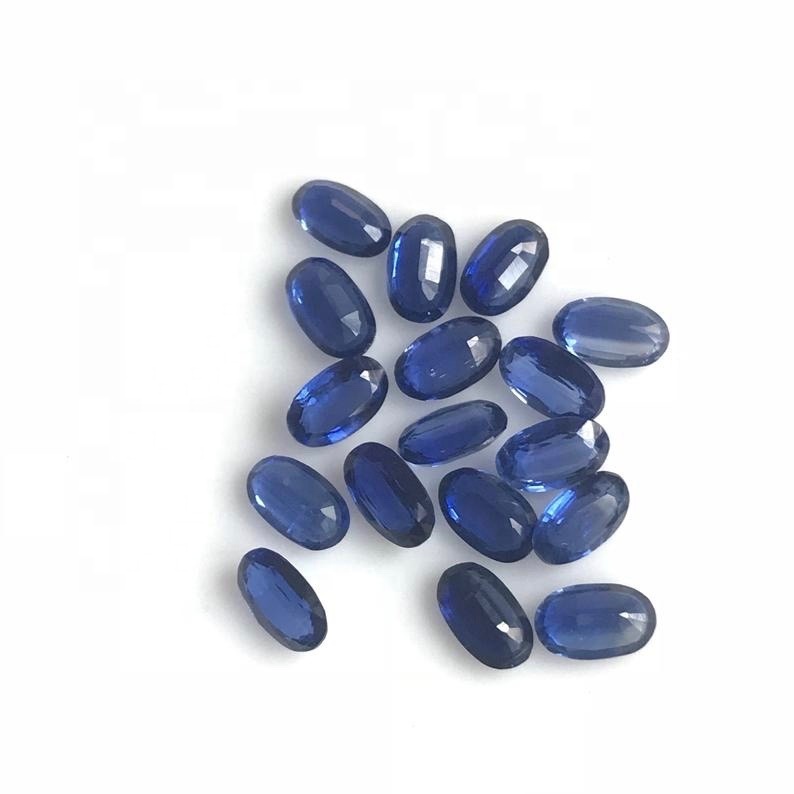 3x5mm Blue Kyanite Faceted Oval Loose Gemstones