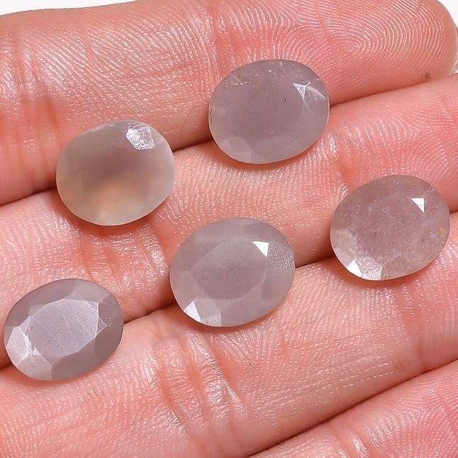 6x8mm Brown Moonstone Faceted Oval Loose Gemstones