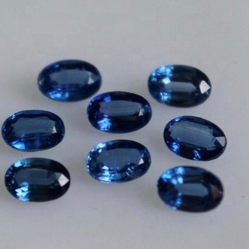 5x7mm Blue Kyanite Faceted Oval Loose Gemstones