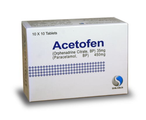 Orphenadrine Plus Paracetamol Tablets