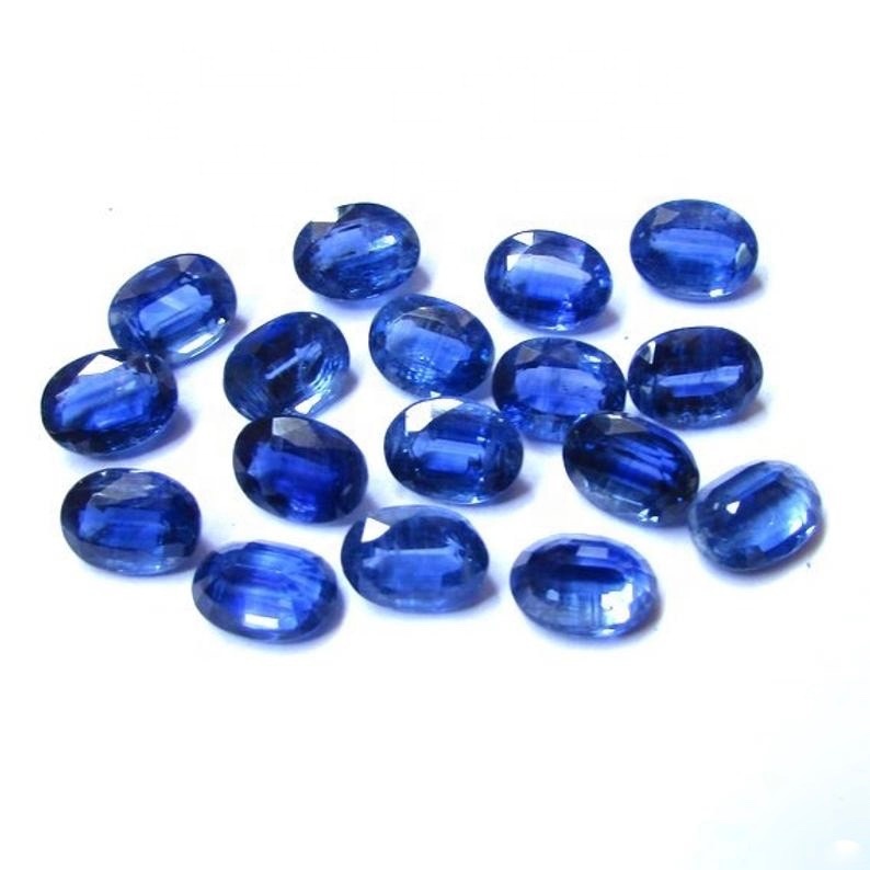 7x9mm Blue Kyanite Faceted Oval Loose Gemstones