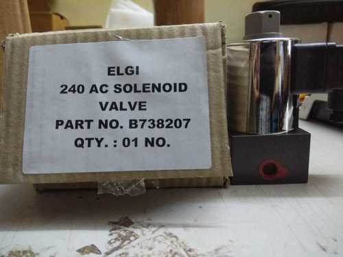 Elgi Screw Compressor Model: E55 -  Elgi 240 Ac Solenoid Valve P/N B738207 Warranty: Yes