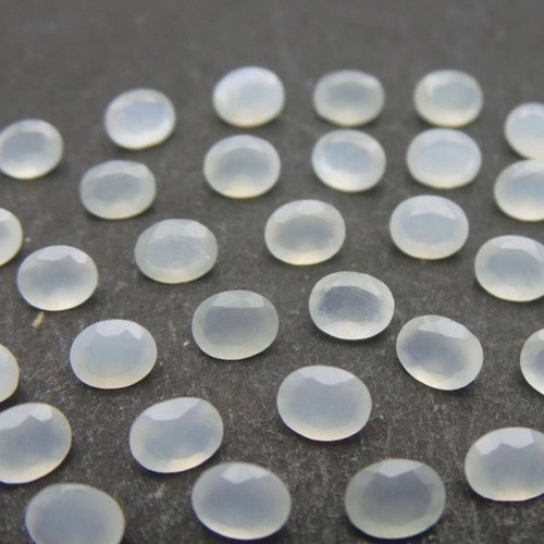3x4mm White Moonstone Faceted Oval Loose Gemstones